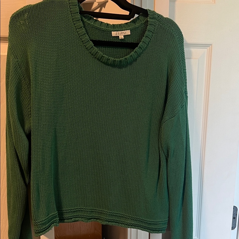 Z Supply Forest Green Crewneck Sweater